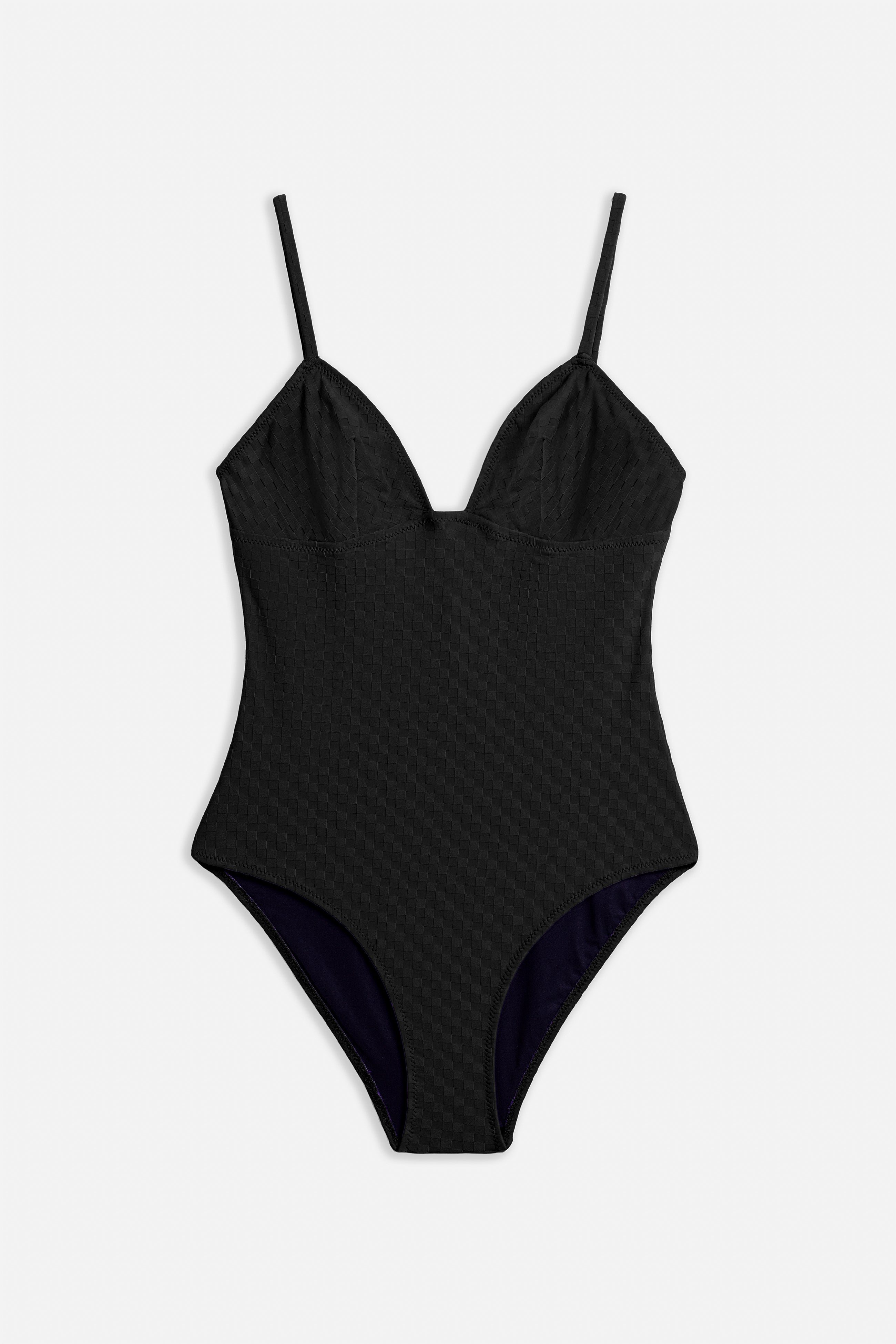 Mosaic Triangle Cup One Piece Suit | Black