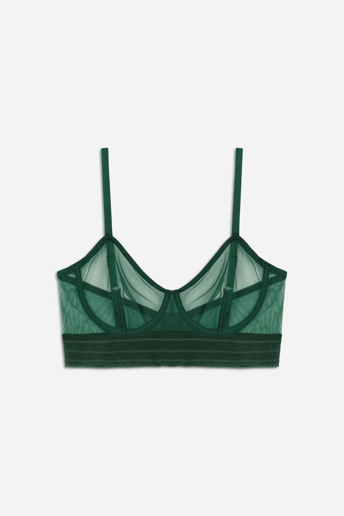 Bare Underwire Longline Bra | Emerald