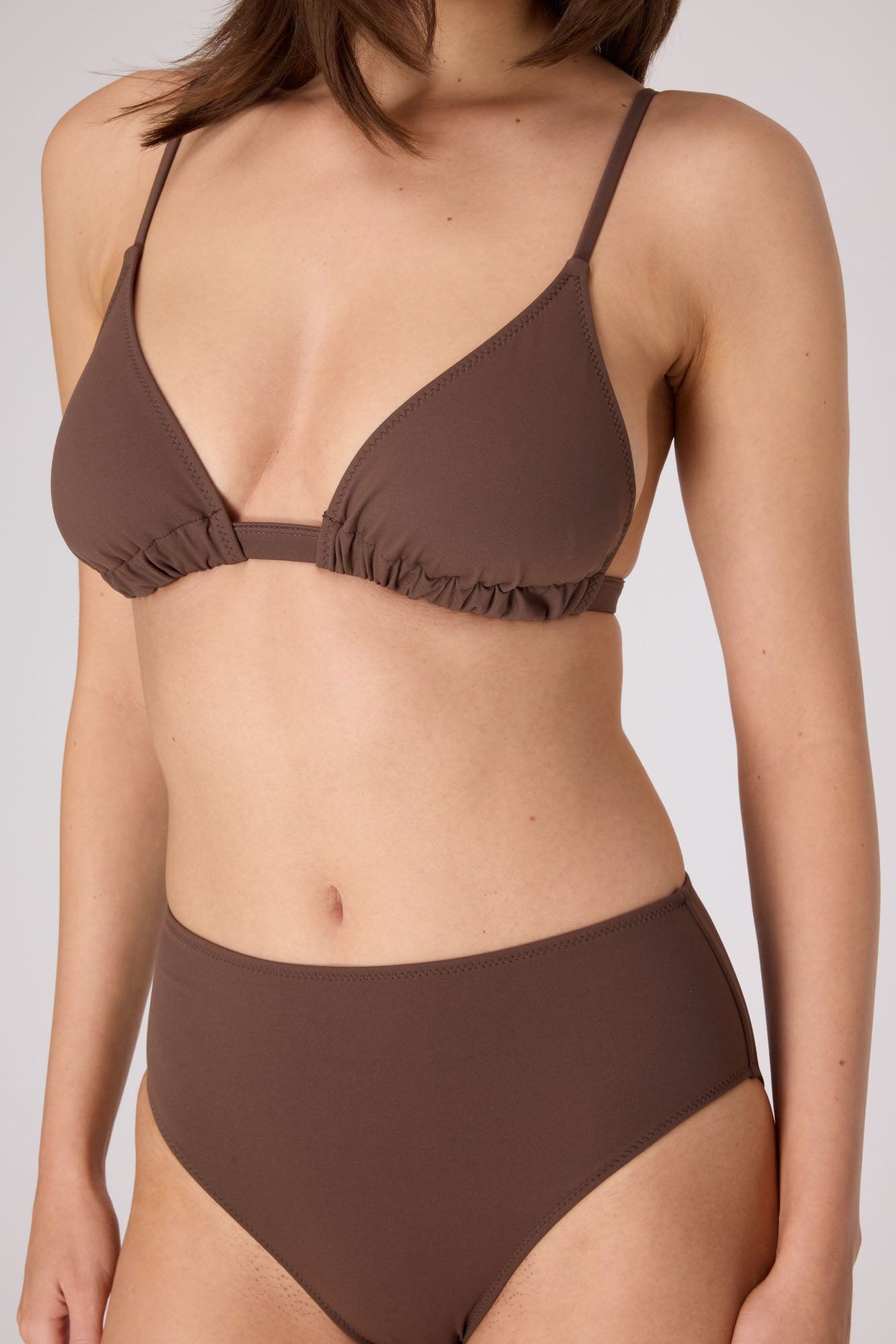 Essential Triangle Bikini Top | Choco