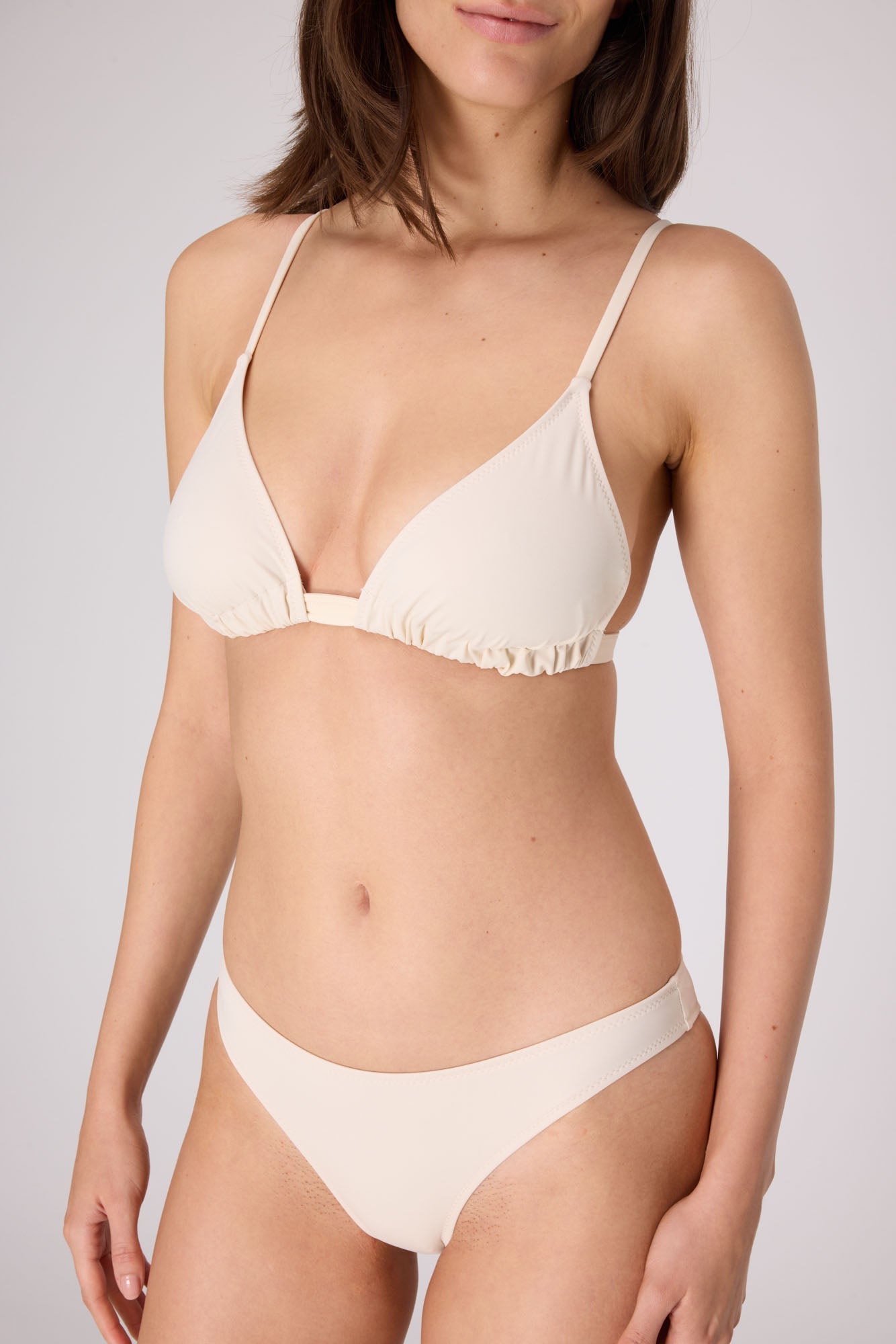 Essential Triangle Bikini Top | Cream