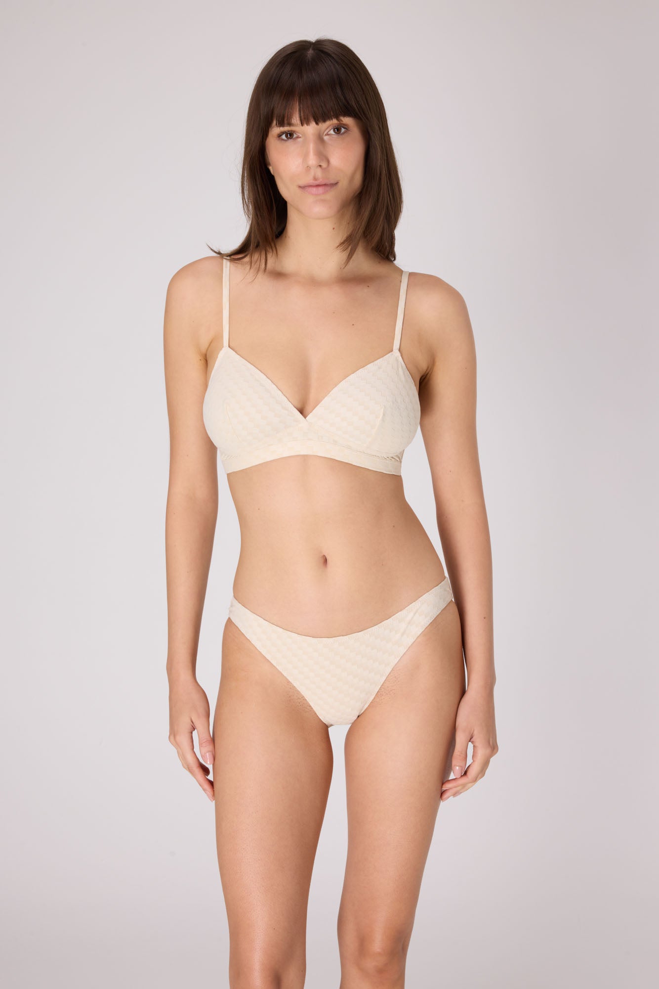 Mosaic Bikini Bottom  | Cream