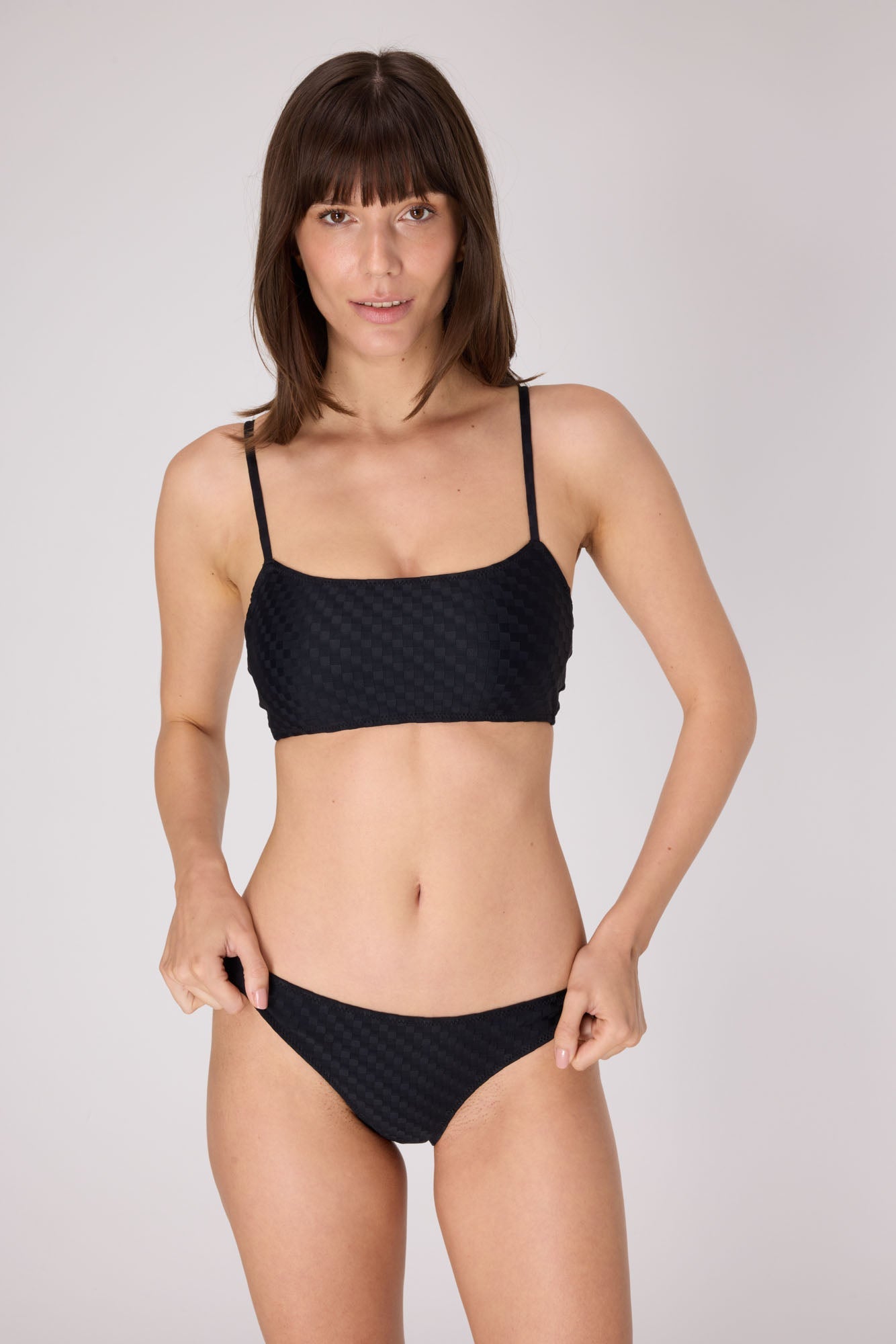 Mosaic Hidden U/W Bikini Top | Black