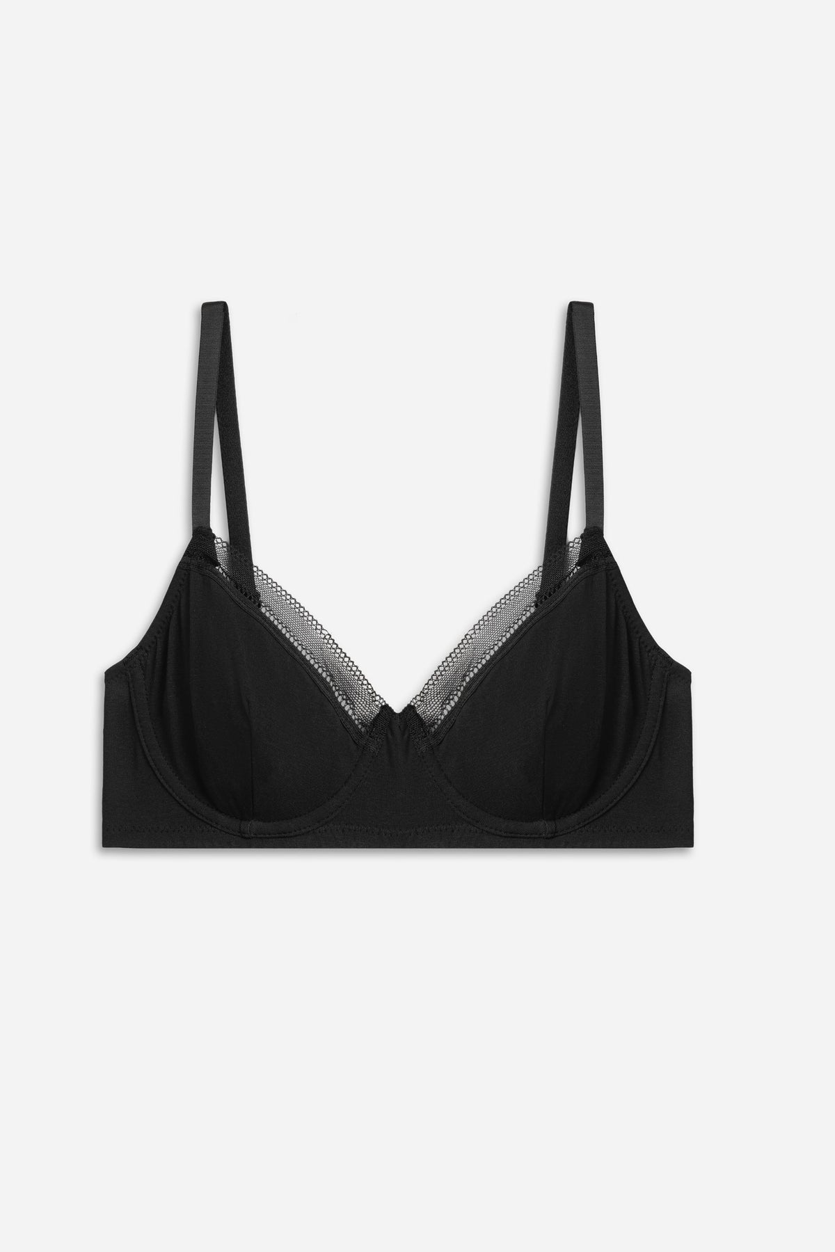 Signature Cotton Underwire Bra | Black
