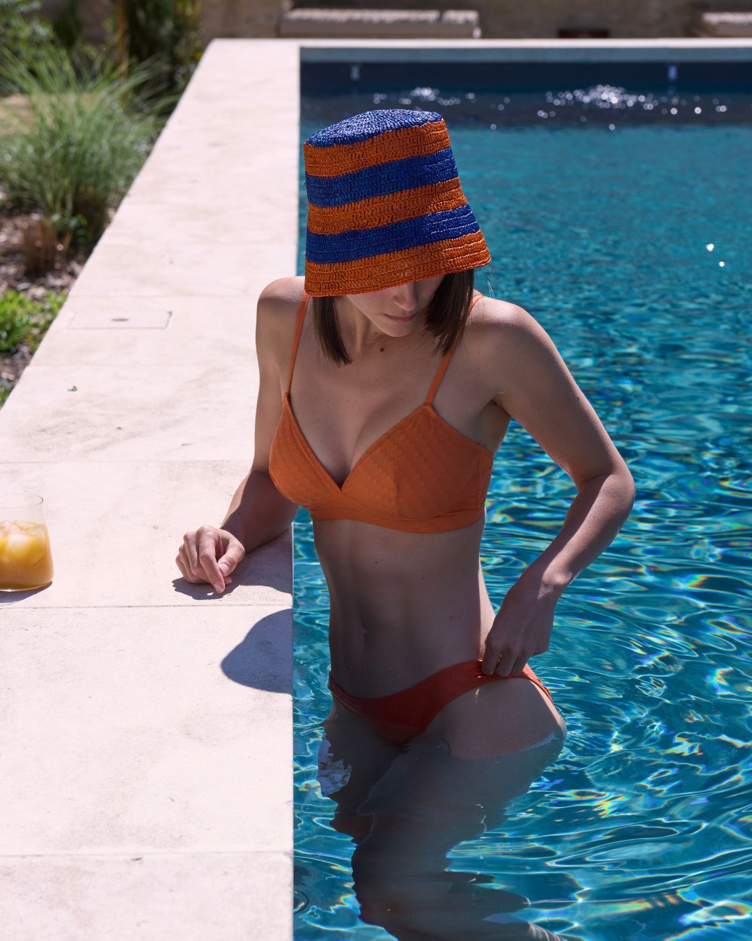 Mosaic Bikini Bottom  | Persimmon