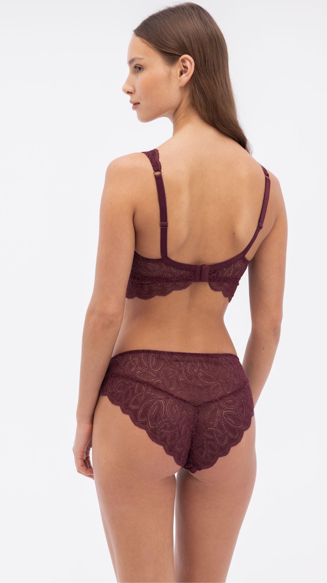 Dahlia Soft Plunge Bra | Cherry Lacquer