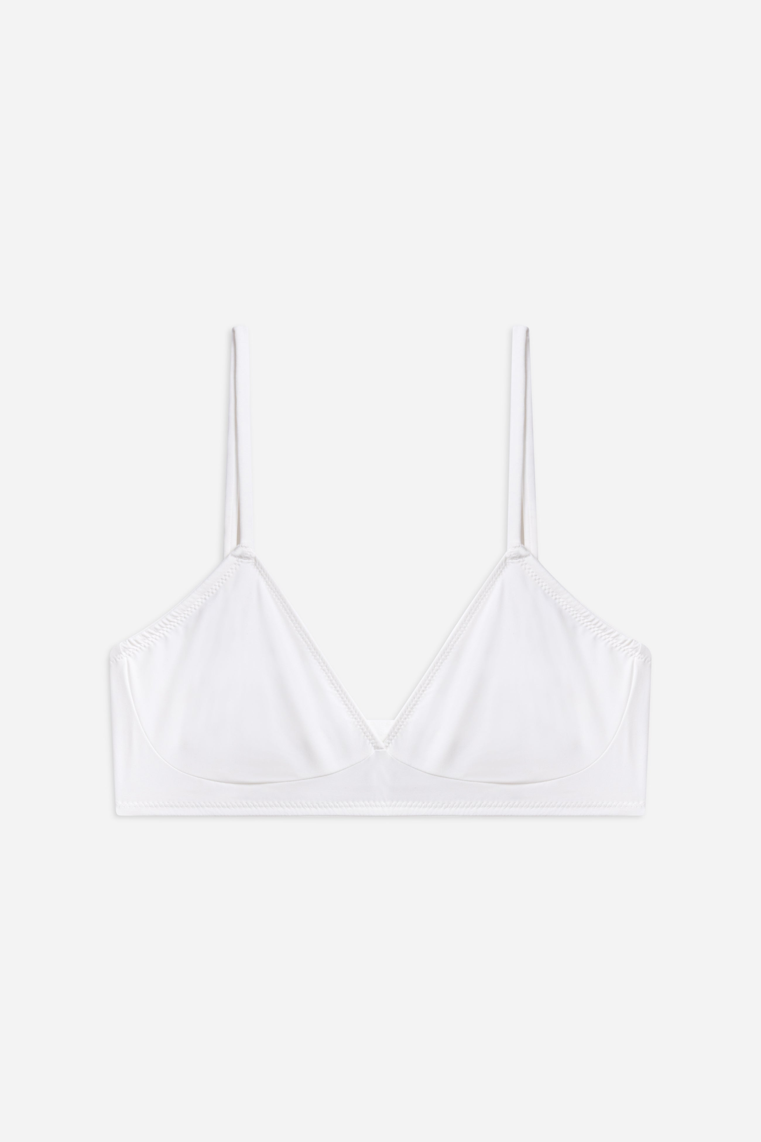 Nano Minimal Soft Triangle Bra | Ivory