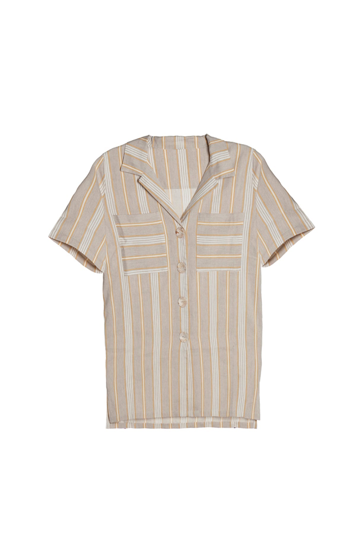 Sorrento Summer Shirt | Saffron Stripe